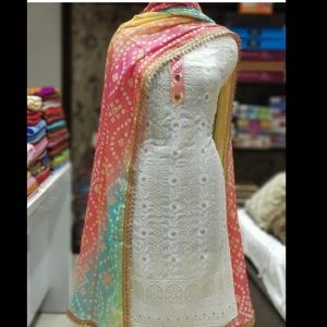 new lucknavi chikankari Salwar Kameez Suit indian